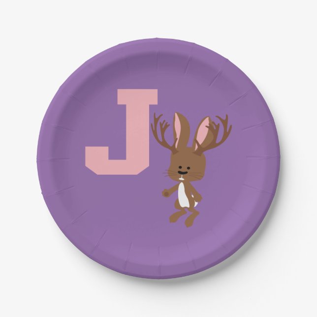 Prato De Papel J é para Jackalope (Frente)