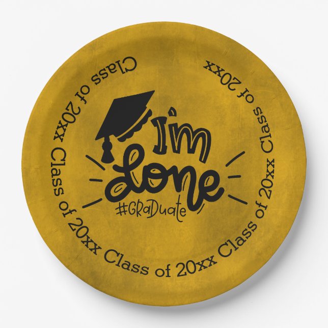 Prato De Papel Já terminei - Amarelo (Frente)