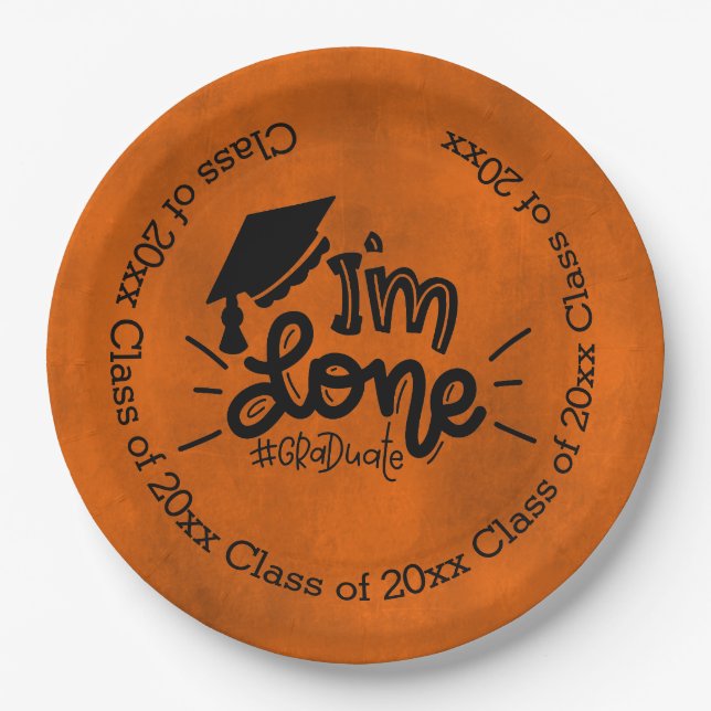 Prato De Papel Já terminei, Laranja (Frente)