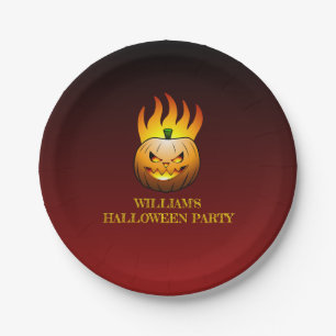 Prato De Papel Jack o'lantern Halloween