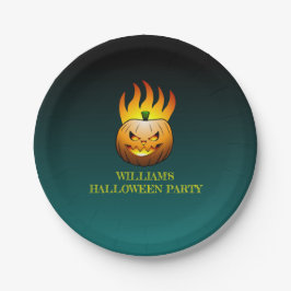 Prato De Papel Jack o'lantern Halloween
