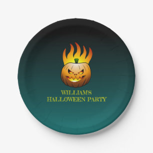 Prato De Papel Jack o'lantern Halloween