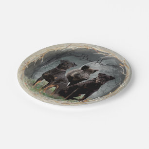 Prato De Papel Jagdterrier, brava tapeçaria cardíaca poster acríl