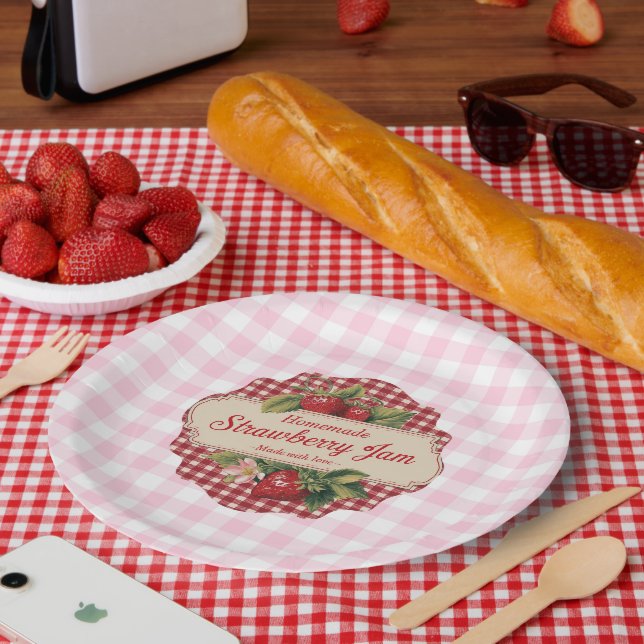 Prato De Papel Jam de Morango (Piquenique)