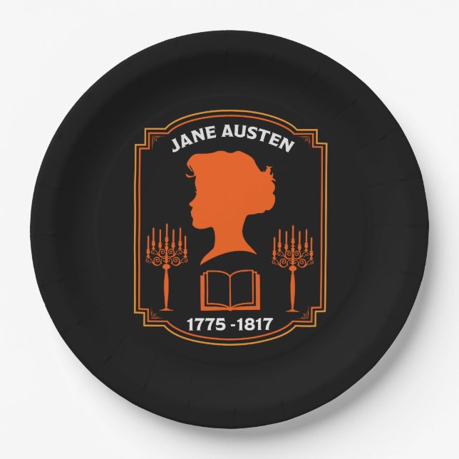 Prato De Papel Jane Austen English Novelist (Frente)