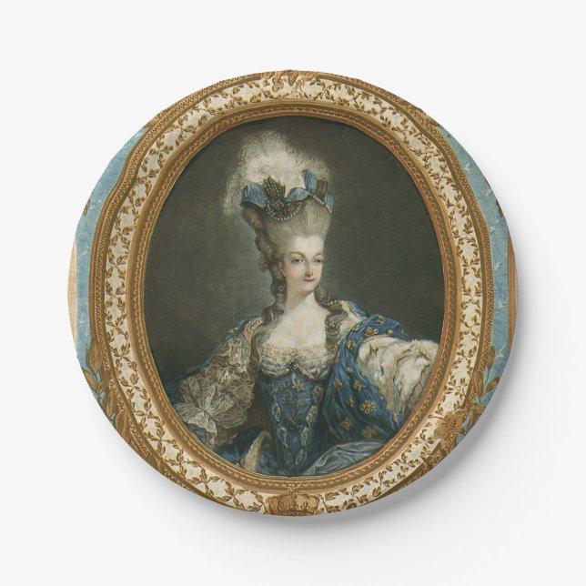 Prato De Papel Janinet Retrait de Marie-Antoinette Fine Art (Frente)