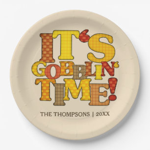 Prato De Papel Janta de Ação de Graças Engraçado