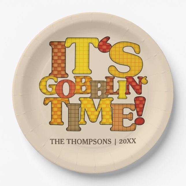 Prato De Papel Janta de Ação de Graças Engraçado (Frente)