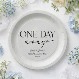Prato De Papel Jantar de Ensaios de Casamento Minimalista Um Dia 