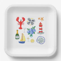 Jantar Temático de Nantucket Pintado à Mão