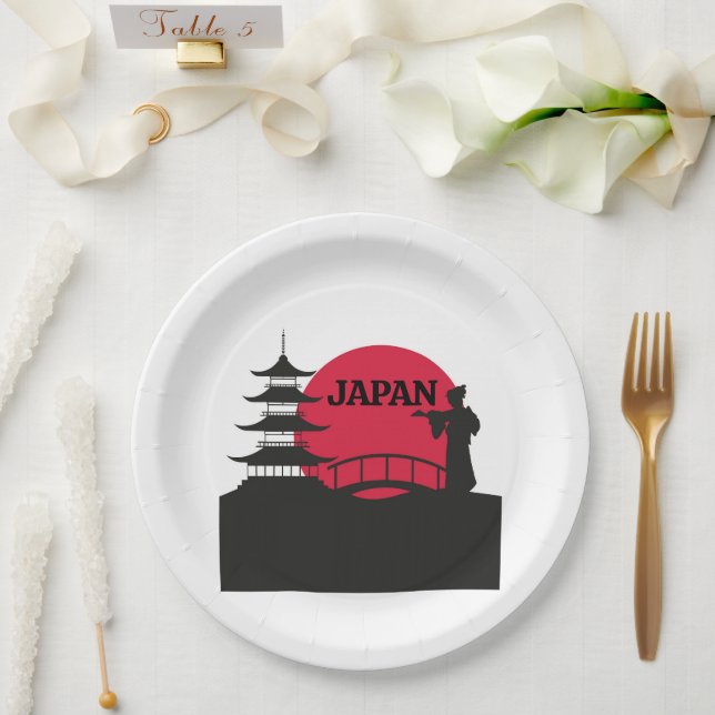 Prato de Papel Japão (Casamento)