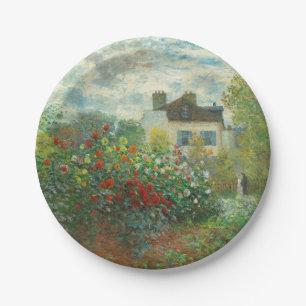 Prato De Papel Jardim do Artista Monet em Argenteuil Pintura