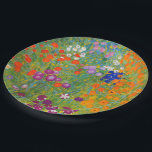 Prato De Papel Jardim Flor por Gustav Klimt<br><div class="desc">Visite minha loja para obter design mais interessante e mais opções de cores => zazzle.com/colorfulworld*</div>