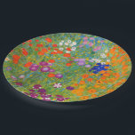 Prato De Papel Jardim Flor por Gustav Klimt<br><div class="desc">Visite minha loja para obter design mais interessante e mais opções de cores => zazzle.com/colorfulworld*</div>