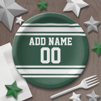 Jersey Personalizada dos Esportes Verdes e Brancos