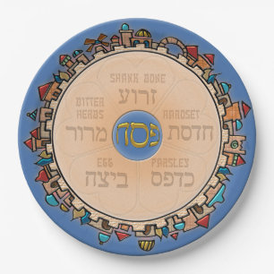 Prato De Papel Jerusalém Finalmente (Seder)