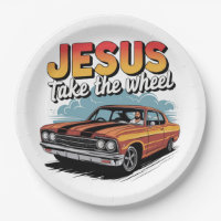 Jesus Assume o Volante Carro Musculoso Vintage