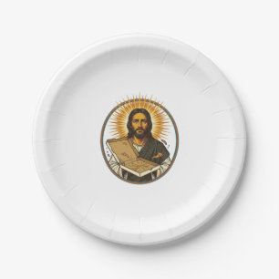 Prato De Papel Jesus Enganado Por Caixa de Pizza Vazia Humor de C