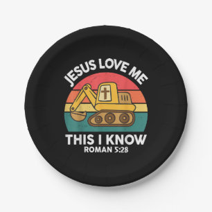 Prato De Papel Jesus Me Ama Isso Eu Conheço O Escavador Christian