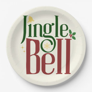 Prato De Papel Jingle Bell