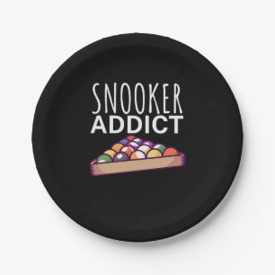 Prato De Papel Jogador de Bilhar Viciado em Snooker