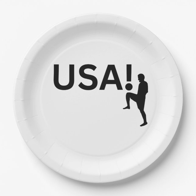 Prato De Papel jogador de futebol americano (Frente)
