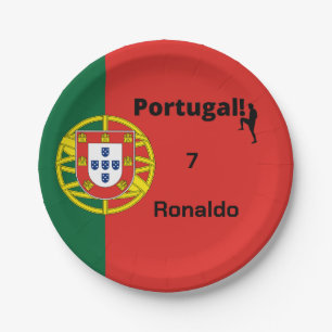 Prato De Papel Jogador de Futebol Português personalizável