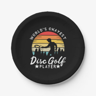 Prato De Papel Jogador de Golfe do Disco Mais Okayest