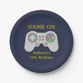 Prato De Papel Jogador moderno qualquer Festa de aniversário etár