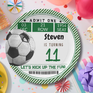 Prato De Papel Jogo de futebol aniversário infantil