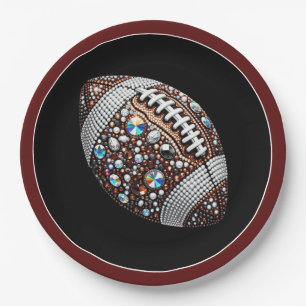 Prato De Papel Jogo de Futebol do Bling Football Party