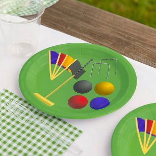 Prato De Papel Jogos das placas de papel do Croquet