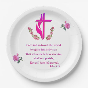 Prato De Papel John 3:16