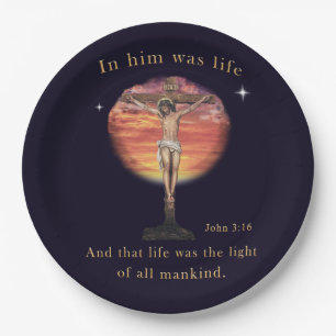 Prato De Papel John 3:16
