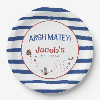 Prato De Papel Jolly Roger Pirate Festa de aniversário