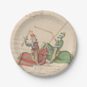 Prato De Papel Jousting Knights