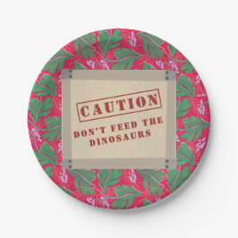 Prato De Papel Jovem Dinossauro Jurrasic Aniversário