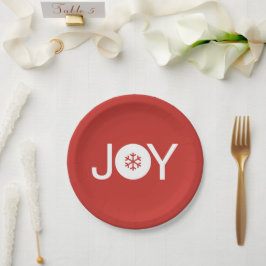Prato De Papel Joy Red Paper Plate