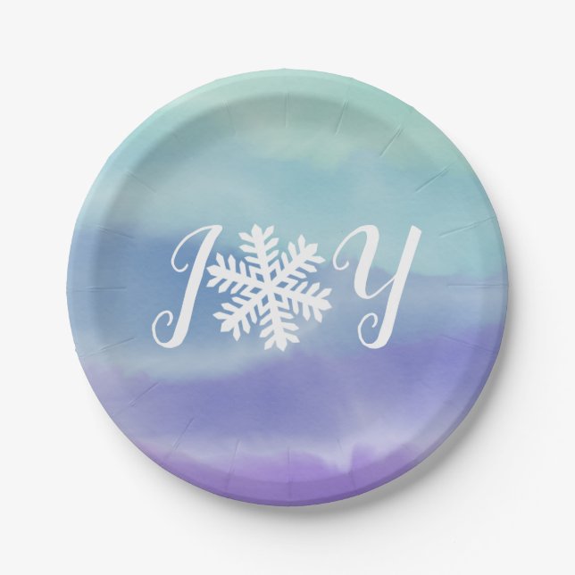 Prato De Papel Joy Snowflake (Frente)