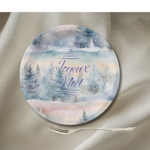Prato De Papel Joyeux Noël em matizes legal