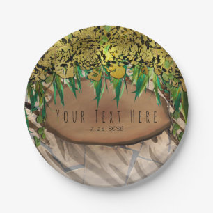 Prato De Papel JUNGLE PARTITY Dourado Glam Animal Print Aniversár