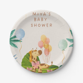 Prato De Papel Jungle Safari Baby Shower Plates