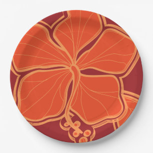 Prato De Papel Kailua Hibiscus Hawaiian Engenhou Floral
