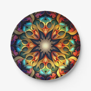 Prato De Papel Kaleidoscope Mandala Flower Design- 23091