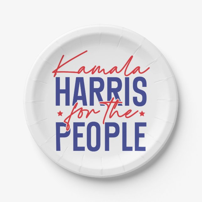 Prato De Papel Kamala Harris (Frente)