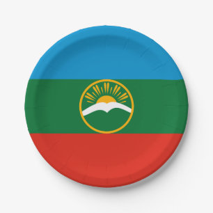 Prato De Papel Karachay Cherkessia Flag