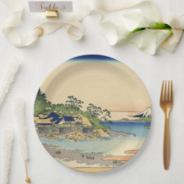 Prato De Papel Katsushika Hokusai Enoshima na província de Sagami
