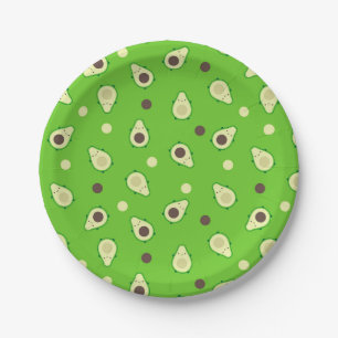 Prato De Papel Kawaii Avocados