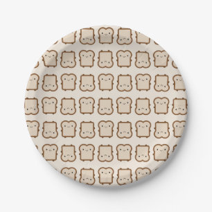 Prato De Papel Kawaii Bread / Toast