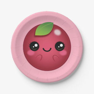 Prato De Papel Kawaii Cranberry